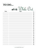 Printable While Out Checklist